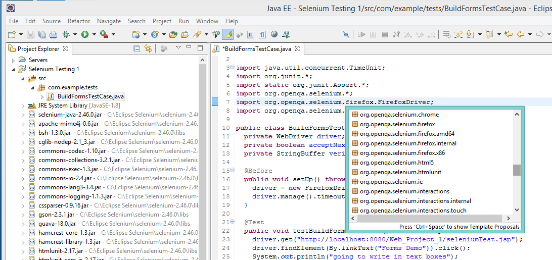 Browser Drivers in Eclipse