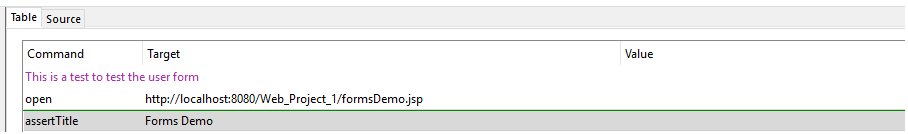 An assertTitle Command in Selenium IDE